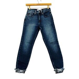 KanCan High Rise Skinny Ankle Jeans Women’s 24 Ripped‎ Hem Distressed  (24×26)